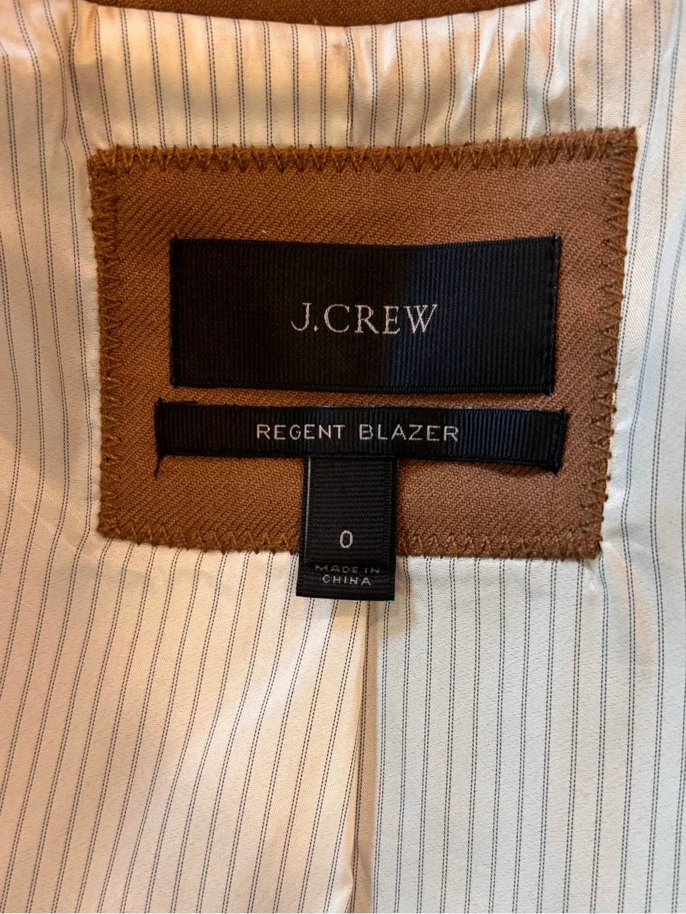 J.Crew Regent blazer in brown size 0